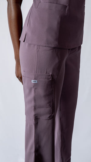 Rosy Brown 6 Pockets Straight-leg PANTS (FF-001 Women style)