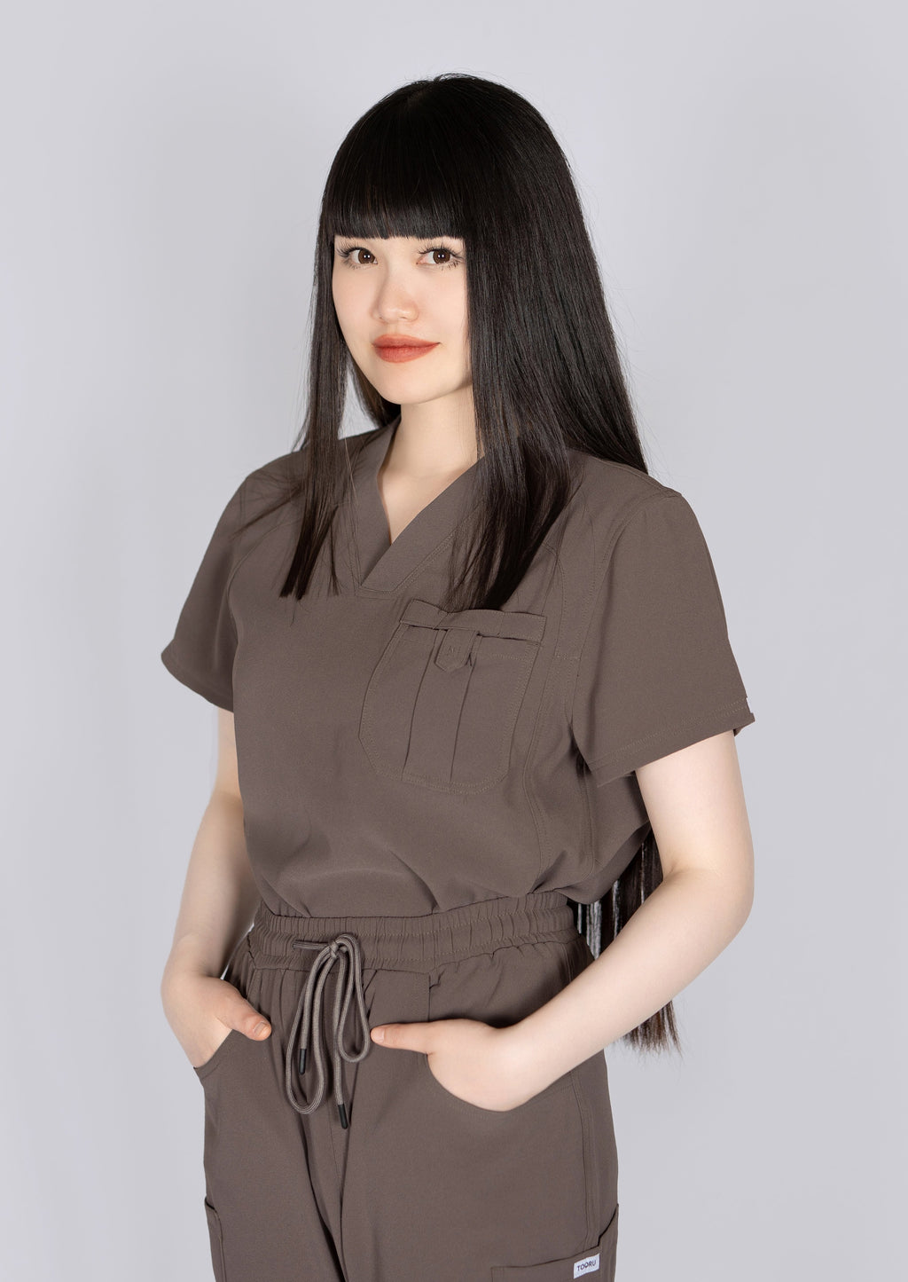 Mocha 1 pocket TOP (FF-002 unisex style)